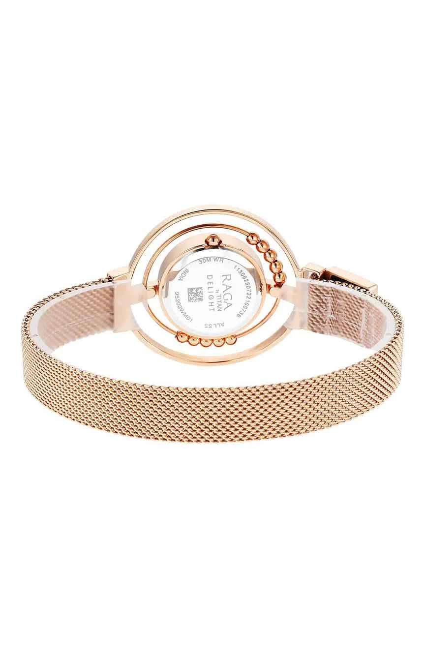 Titan Raga Delight Mother Of Pearl Dial Analog Stainless Steel Strap watch for Women