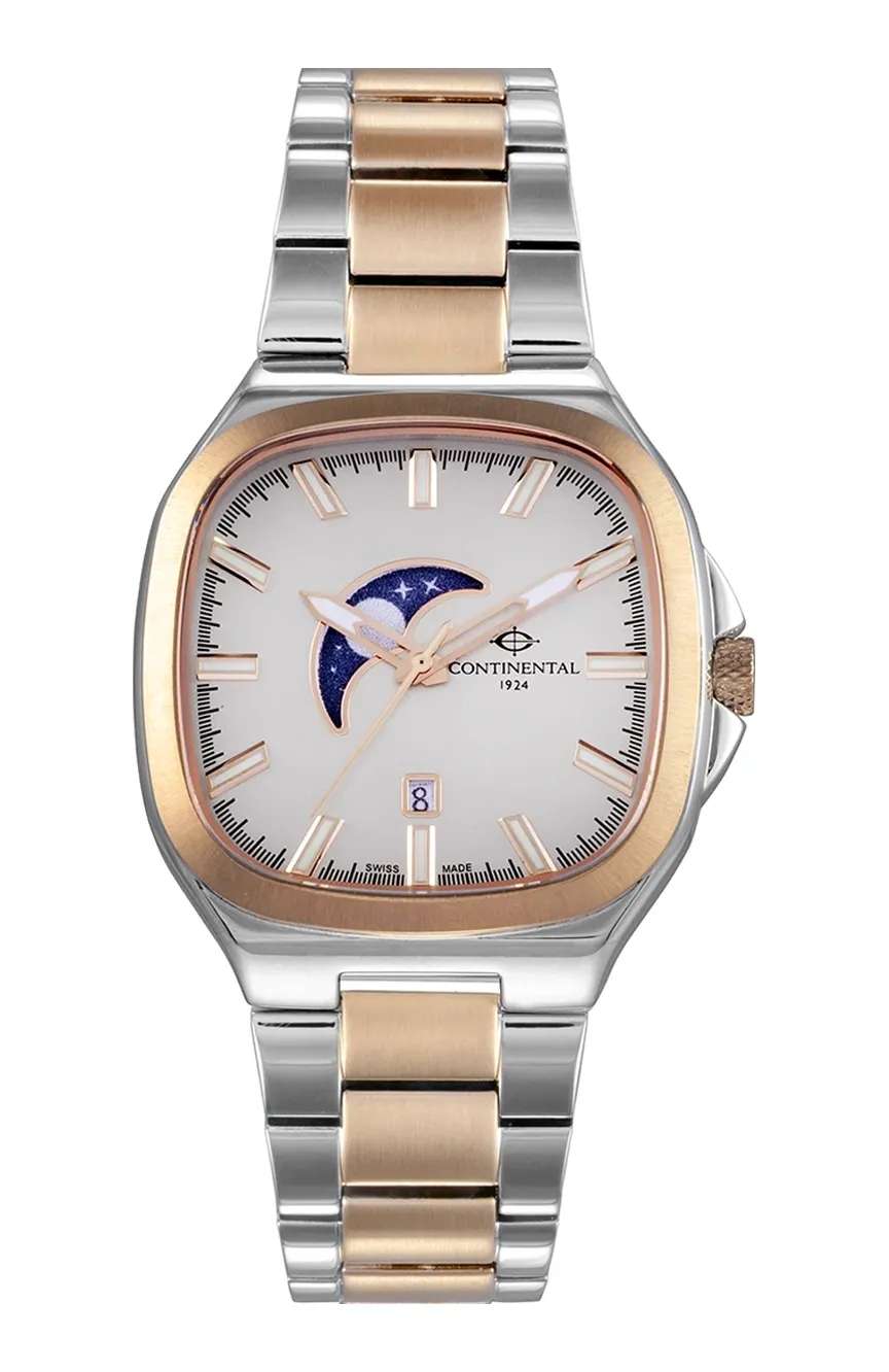 Continental Gents Silver Rose Gold Stainless Steel watch