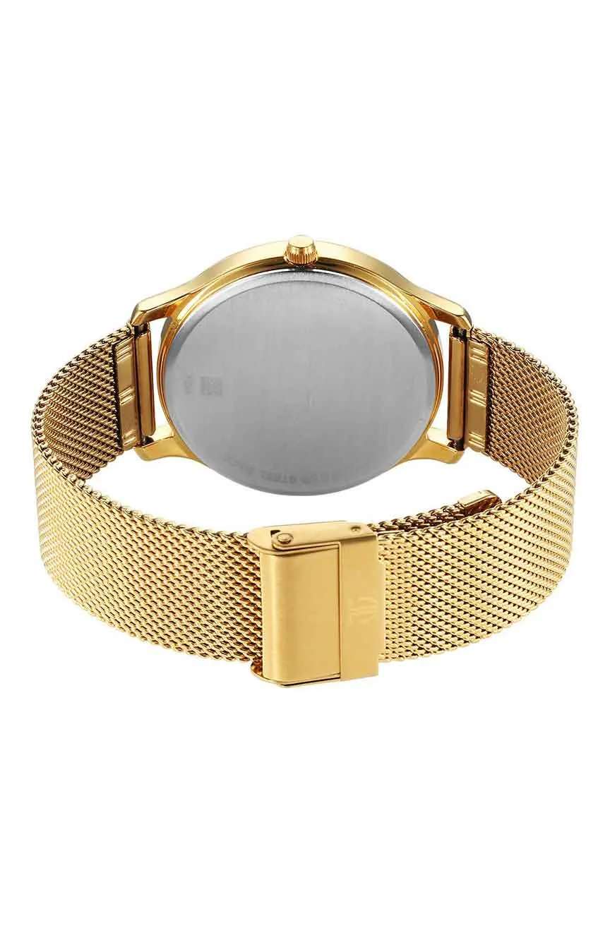 تيتان ساعة تيتان كاريشما كوارتز انالوج بميناء ابيض وسوار ستانلس ستيل للرجال