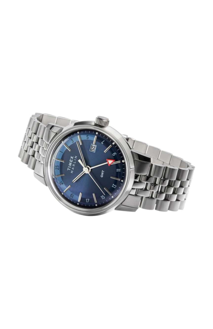 Timex Marlin Quartz GMT 40mm Stainless Steel Bracelet Watch