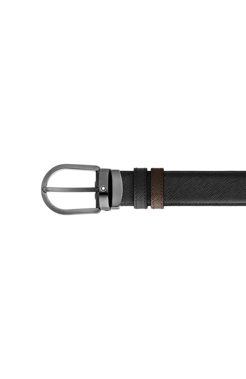 Montblanc Horseshoe 30 mm Reversible Belt in Sartorial Leather