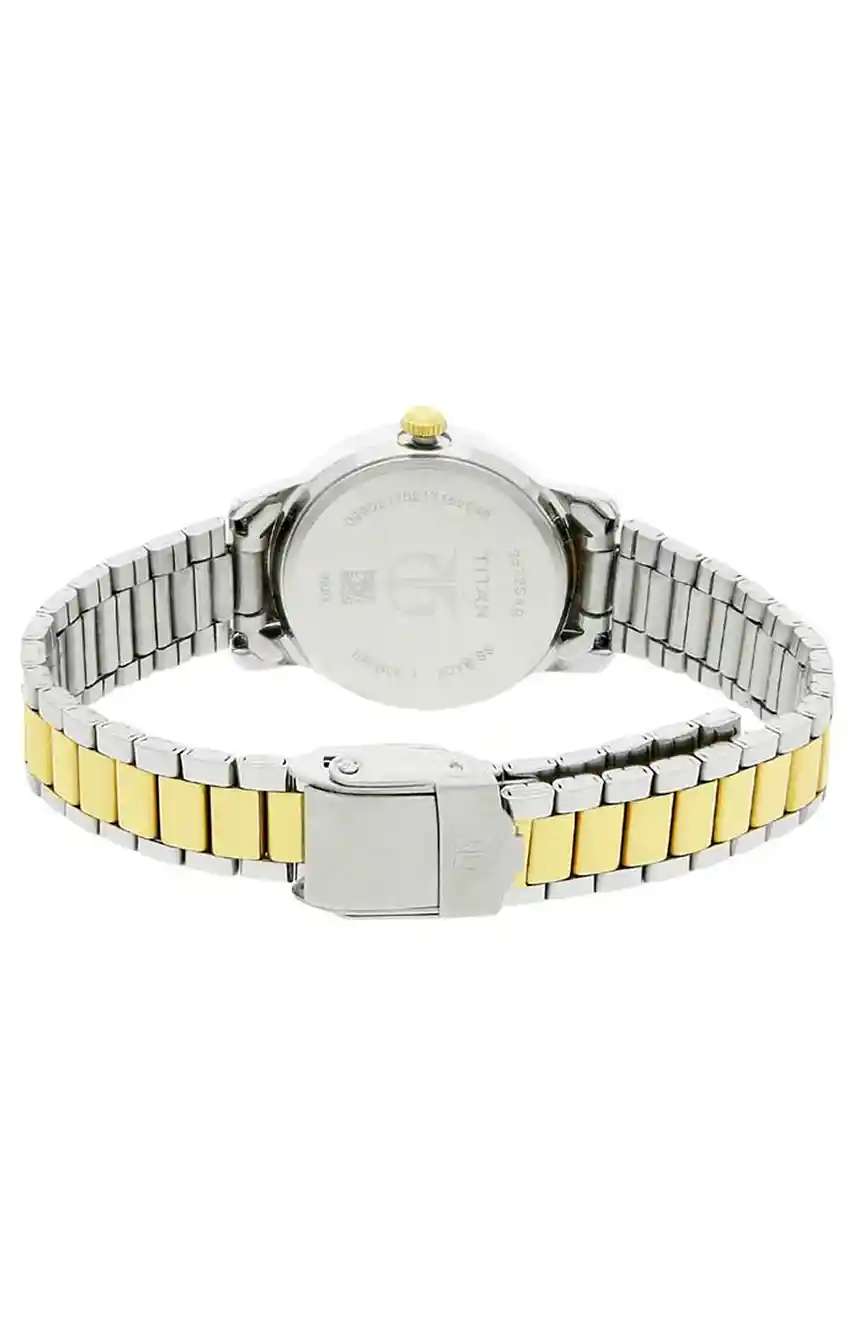 Titan Karishma White Dial Analog with Date Stainless Steel Strap watch for Women