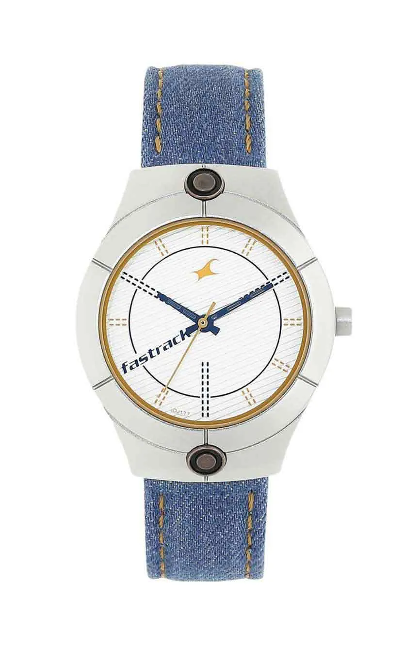 

Titan | Fastrack Denim Quartz Analog Silver Dial Fabric Strap Watch for Girls