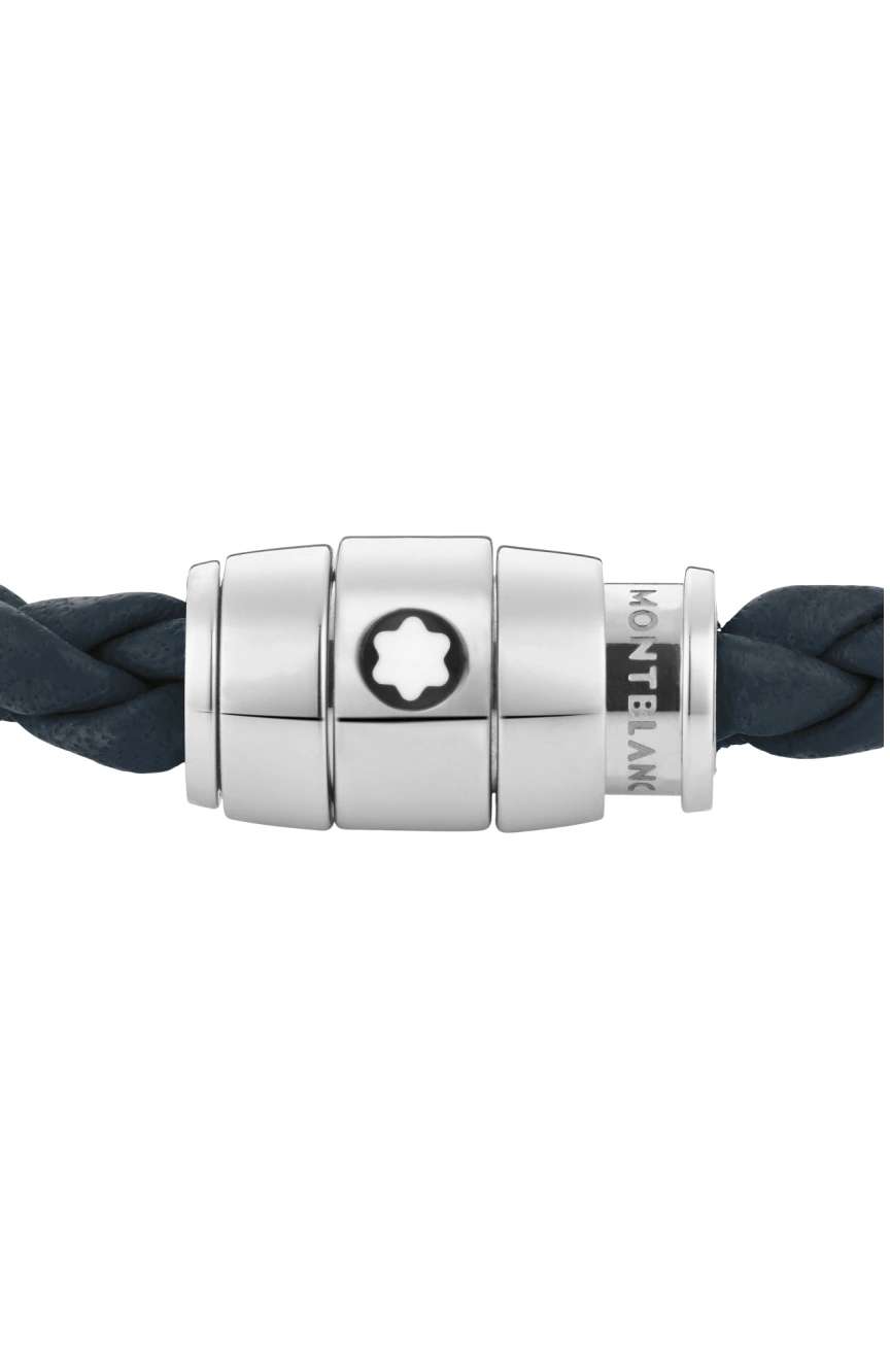 مون بلان سوار صغر الحجم، جلد ناعم، لون أزرق سماوي