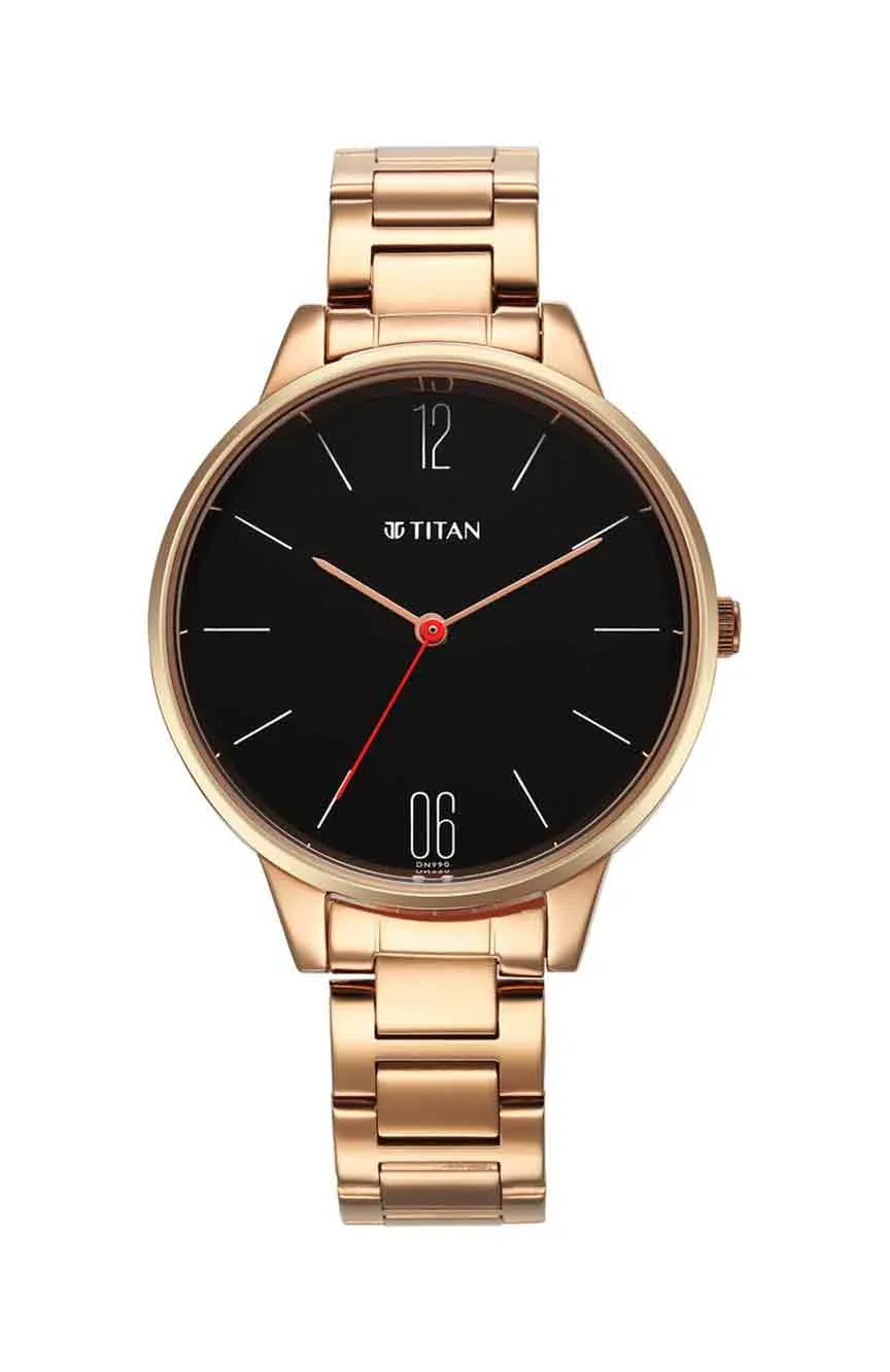 

Titan | Titan Quartz Analog Black Dial Watch for Women