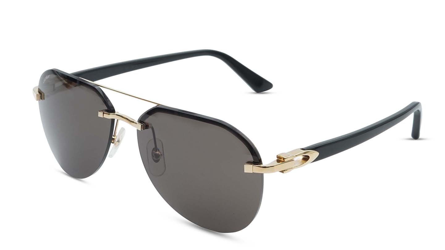 Cartier Men Pilot Ruthenium Sunglass RivoliShop