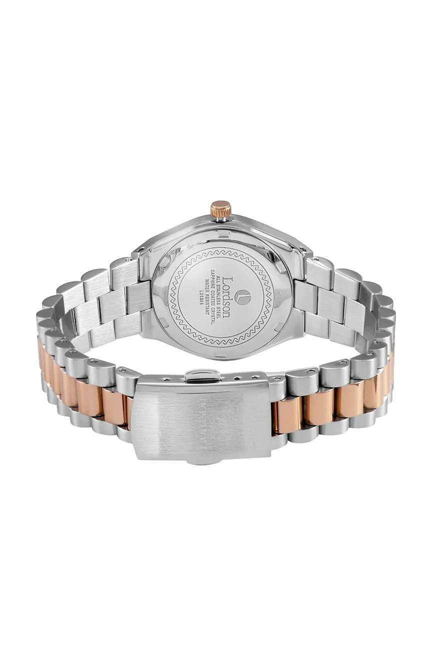 Lordson Ladies Silver Rose Gold Stainless Steel watch