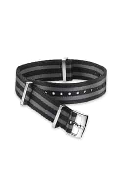 OMEGA Polyamide, 5 stripe black grey, Nato Strap