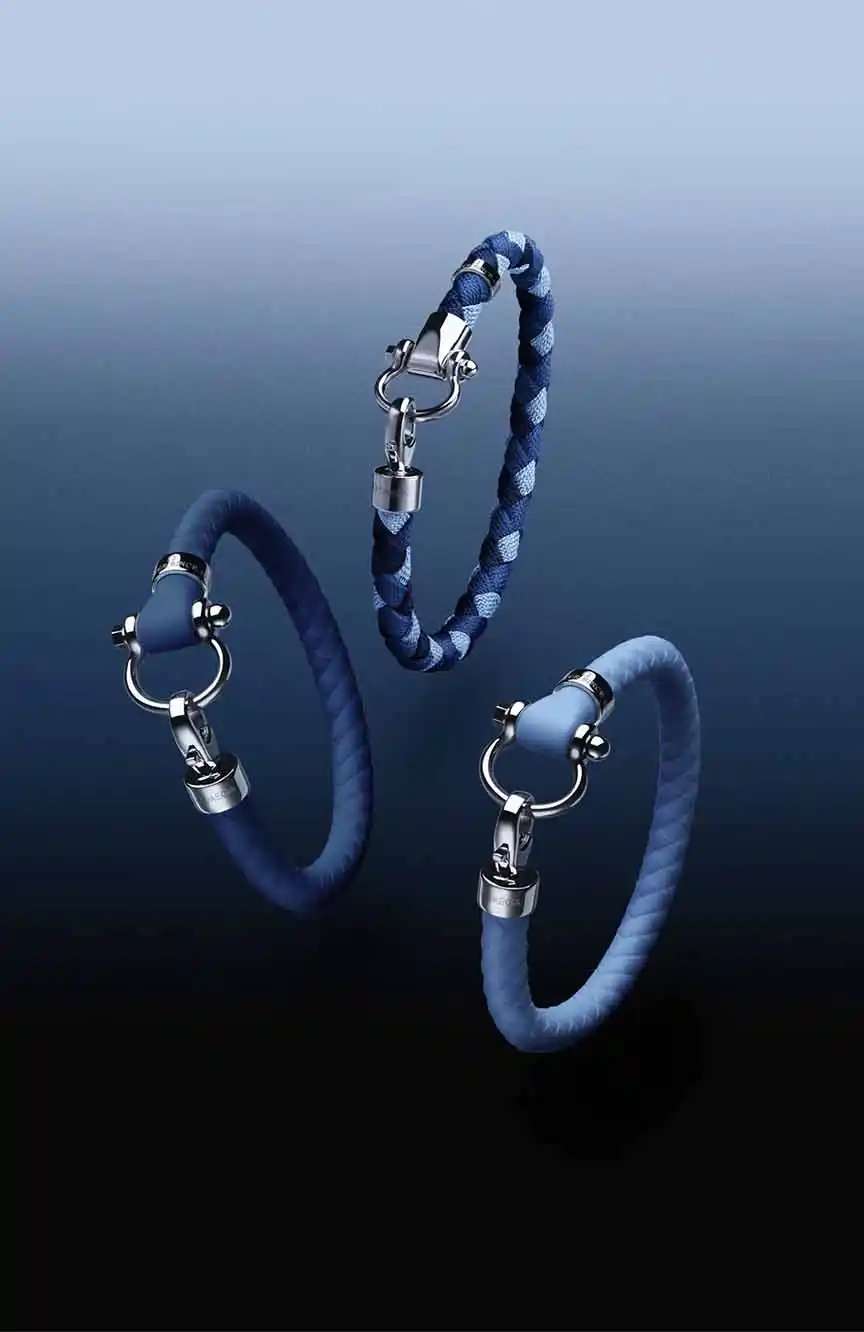 أوميغا سوار مطاطي بمشبك ستانلس إستيل