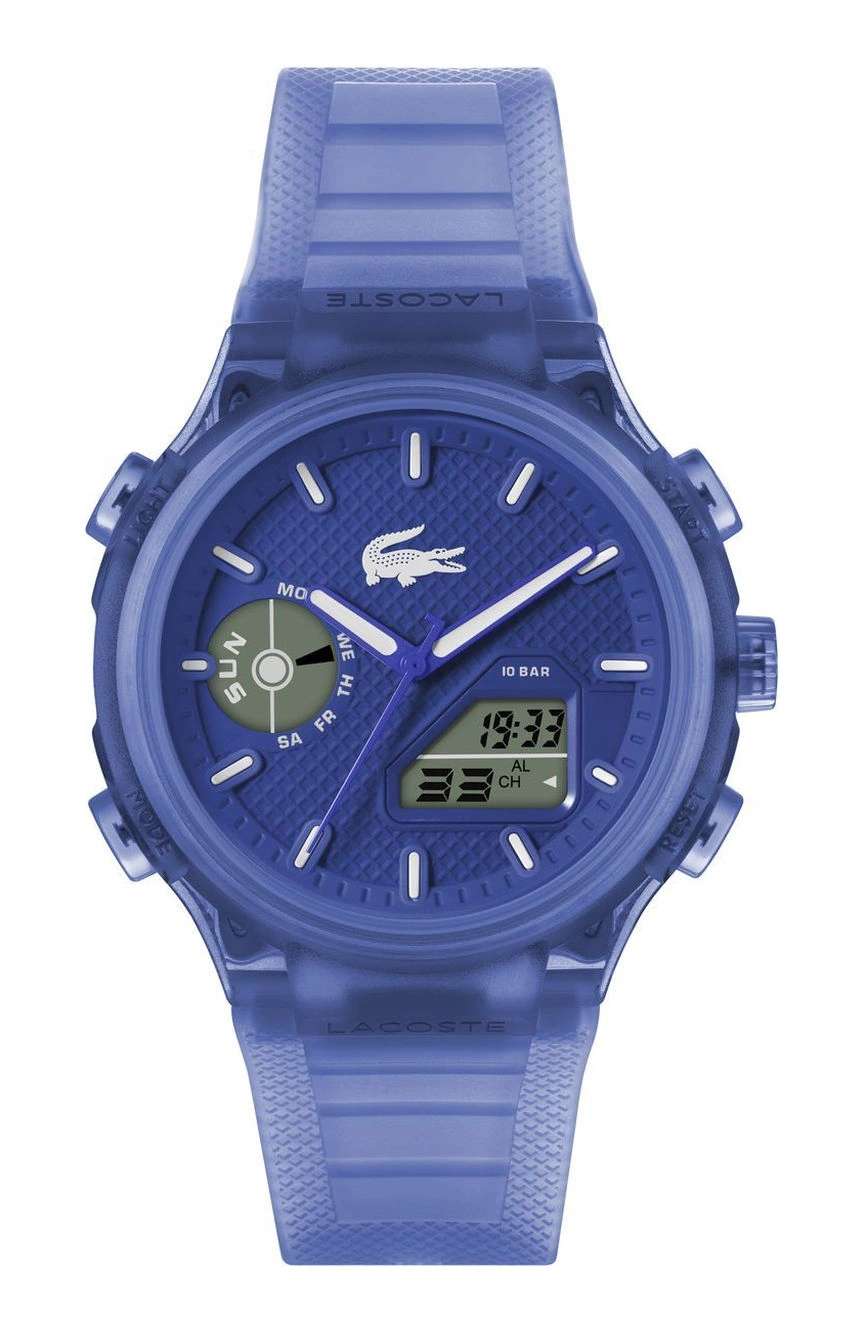 Lacoste Men Lc33 Round Silicone 44.6 mm