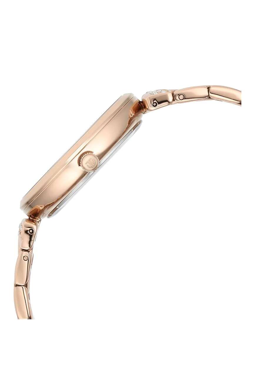 Titan Purple Style Up Quartz Analog Mother Of Pearl Dial Stainless Steel Strap Watch for Women