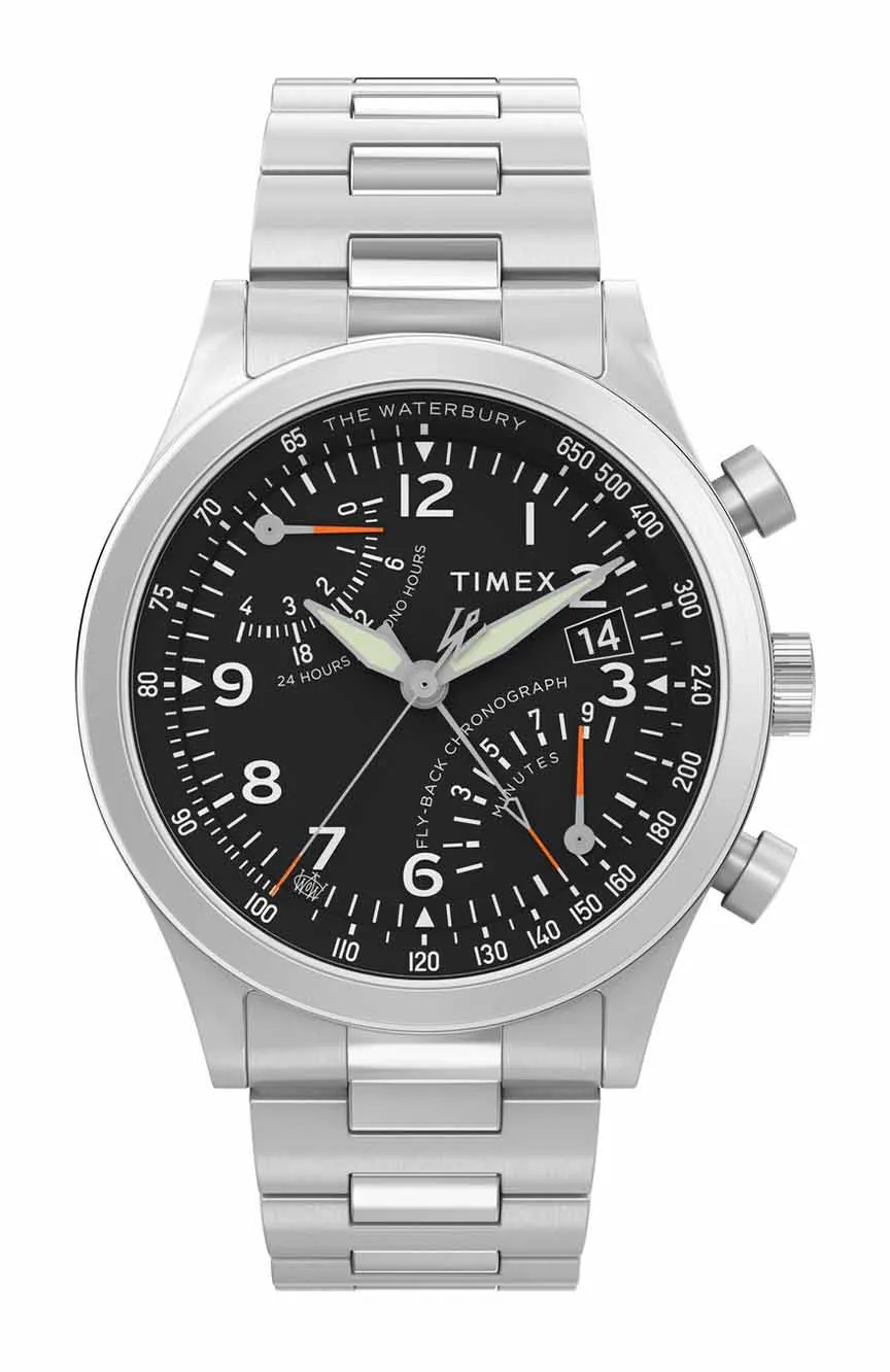 

Timex | Waterbury Traditional Fly Back Chronograph 43mm Stainless Steel Bracelet Watch