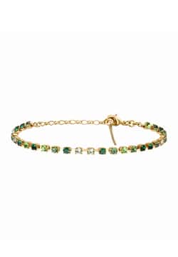 Satellite Prestige Crystal 1-Row Chain Bracelet - Green