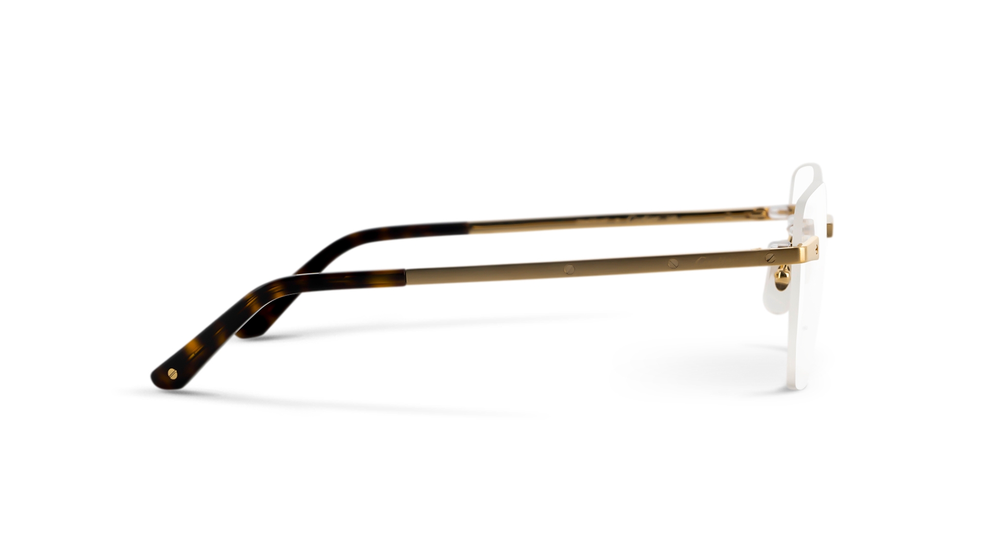 Cartier Men Rectangle Gold Eyeglass RivoliShop