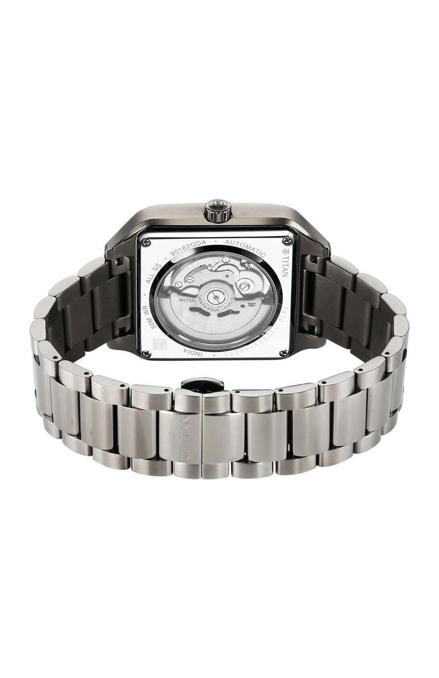 Titan Shaped Automatics Anthracite Dial Grey Stainless Steel Strap watch for Men