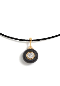 Pertegaz Ebony Silk Cord Necklace