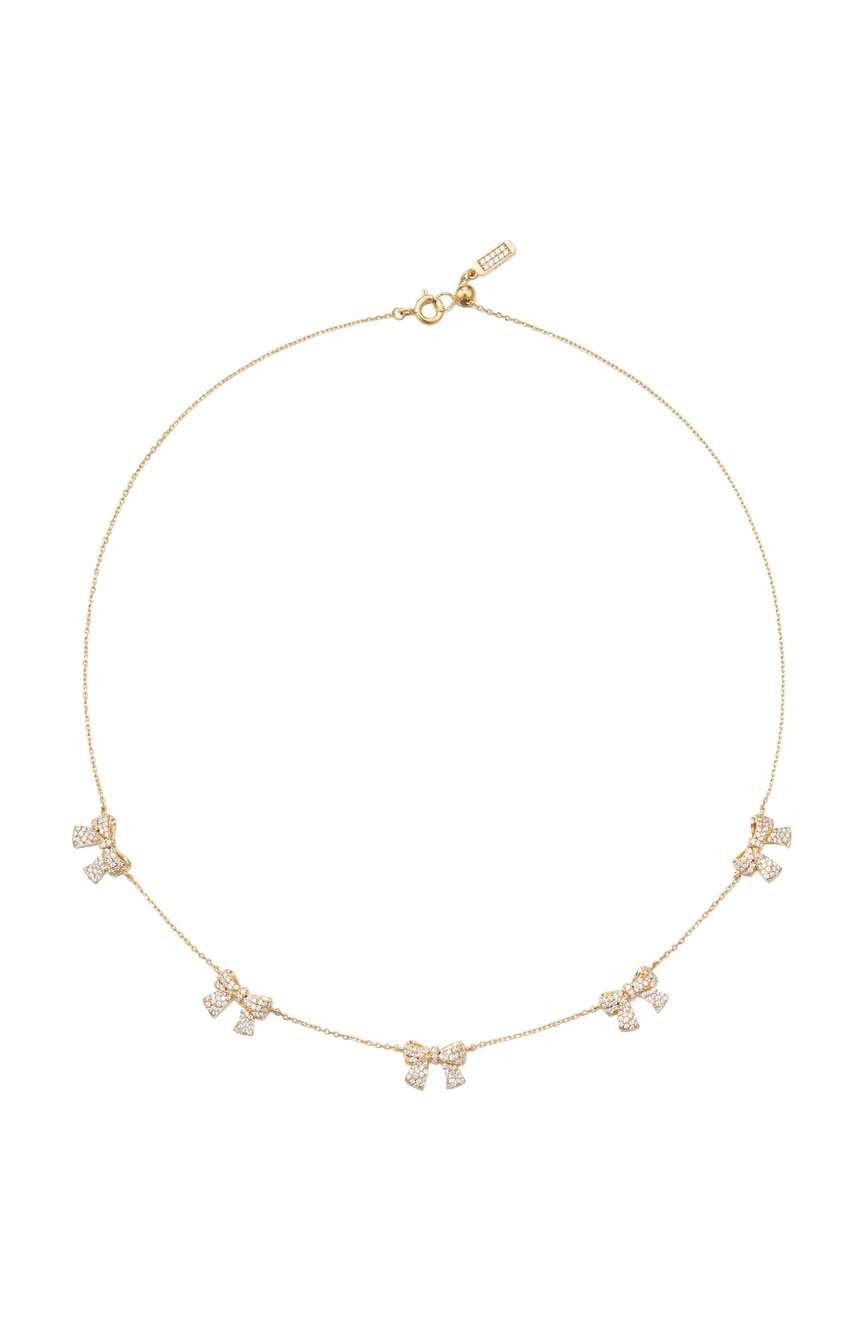 Numbering Pave Ribbon Necklace