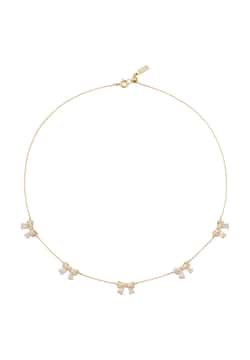 Numbering Pave Ribbon Necklace