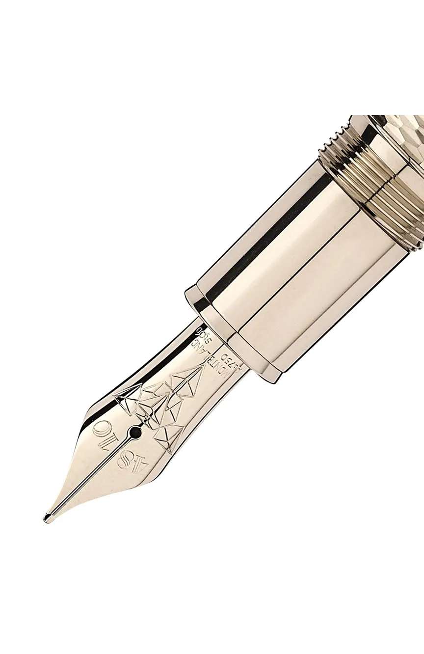 Montblanc Meisterstuck Geometry Solitaire signature Gold LeGrand Fountain Pen