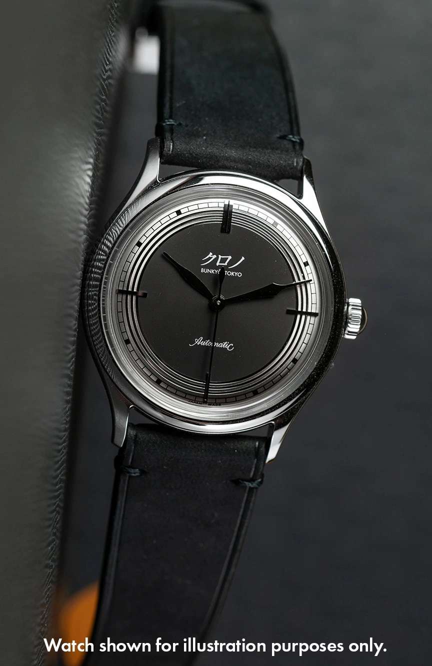 ديلوجز سوار جلدي بخياطة جانبية باللون الأسود