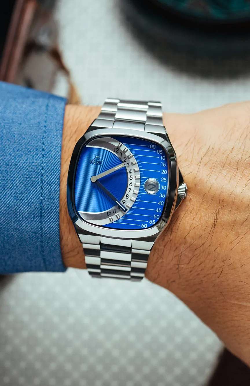 Xeric Timeline Retrograde Automatic Blue