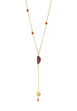 Satellite Carnelia And Paua Nacre Necklace