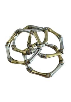 Colette Market Bamboo two tone hematite and resin bracelet