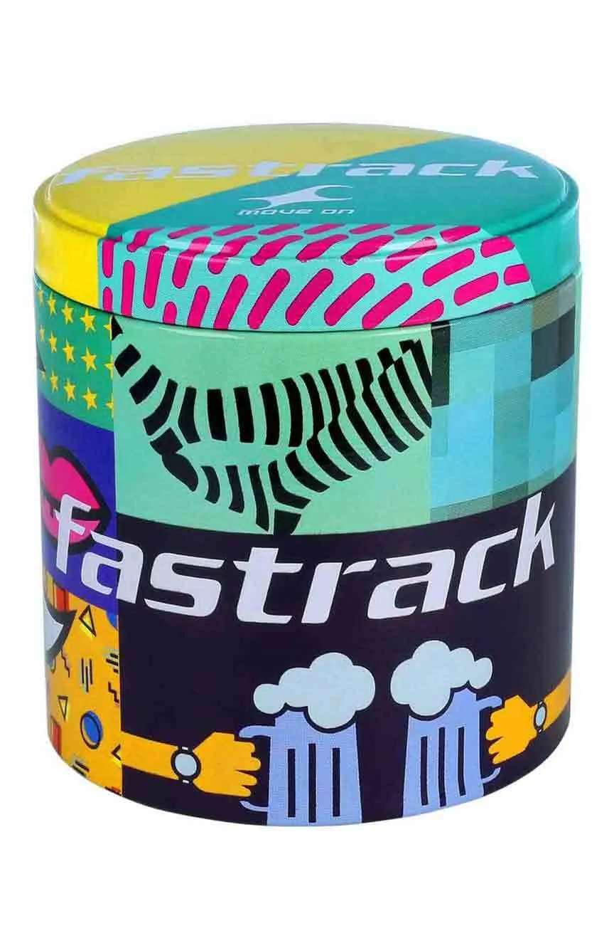 Titan Fastrack Animal Print Quartz Analog Bicolour Dial Stainless Steel Strap Watch for Girls