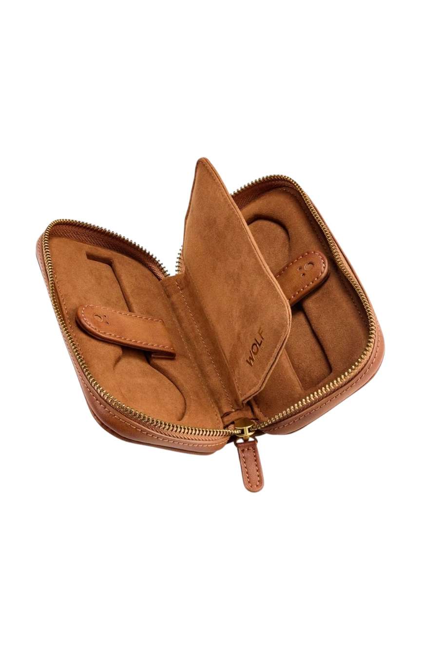 WOLF Brogue 2 Piece Watch Zip Case
