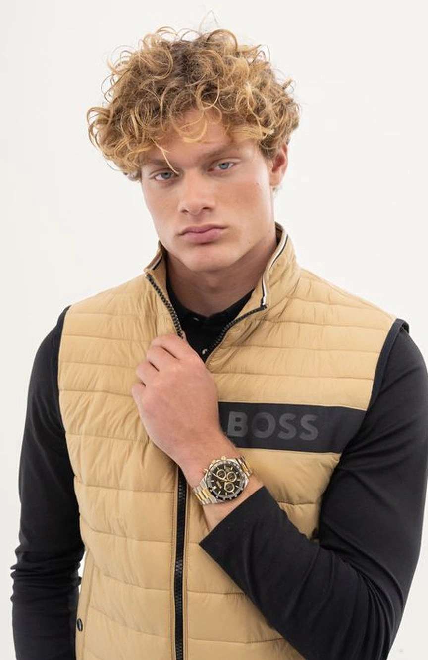 بوص ساعة بوص هيرو 2.0 مستديرة بسوار من الفولاذ المقاوم للصدأ مقاس 44 مم للرجال