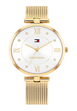 Tommy Hilfiger ساعة إيلا مقاس 34 مم بسوار ستانلس إستيل من تومي هيلفيغر للنساء