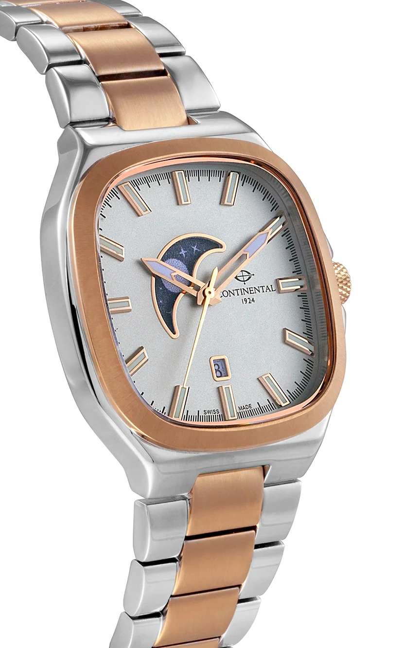 Continental Gents Silver Rose Gold Stainless Steel watch