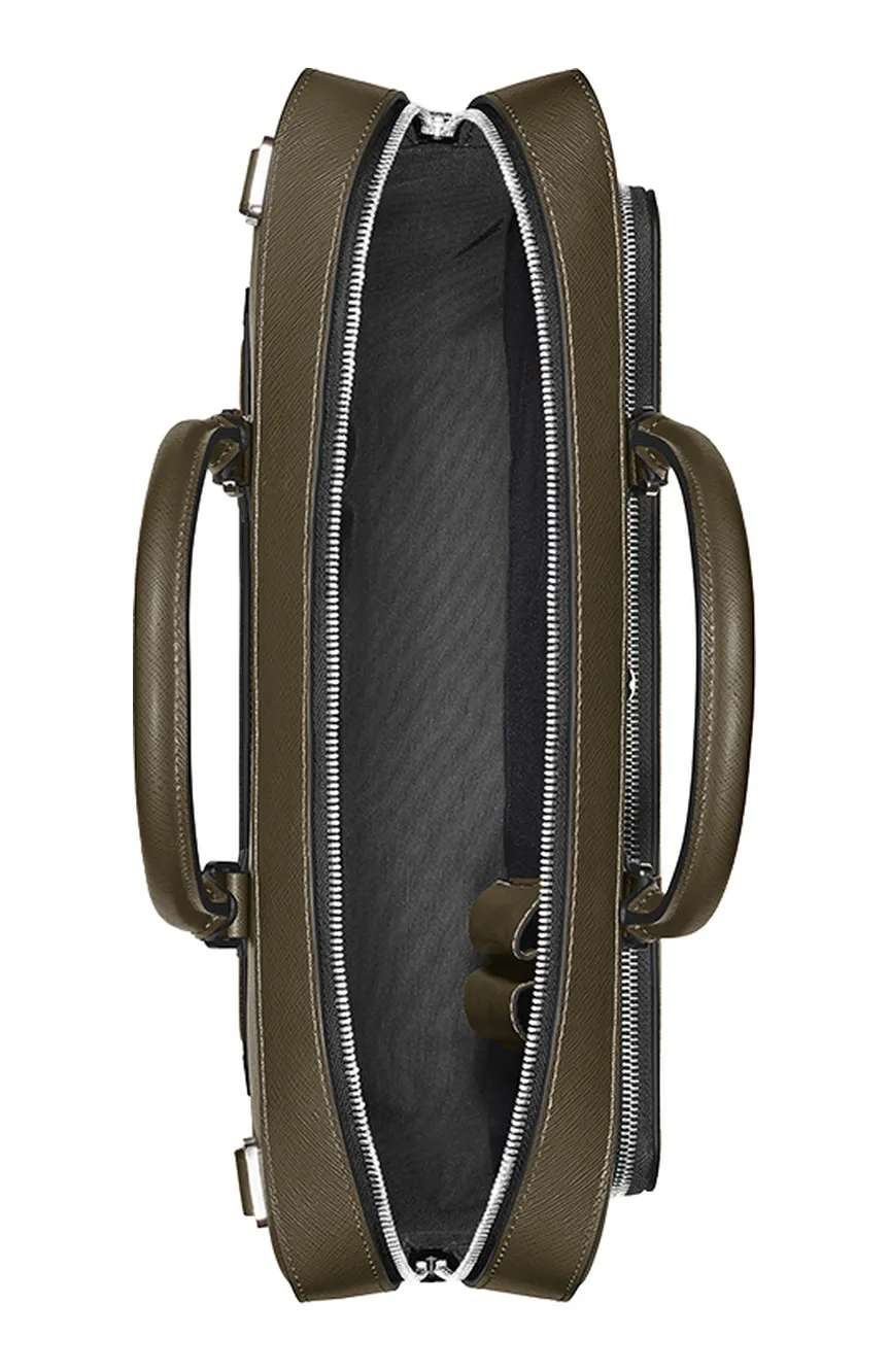 Montblanc Medium Briefcase With Pocket In Sartorial Leather