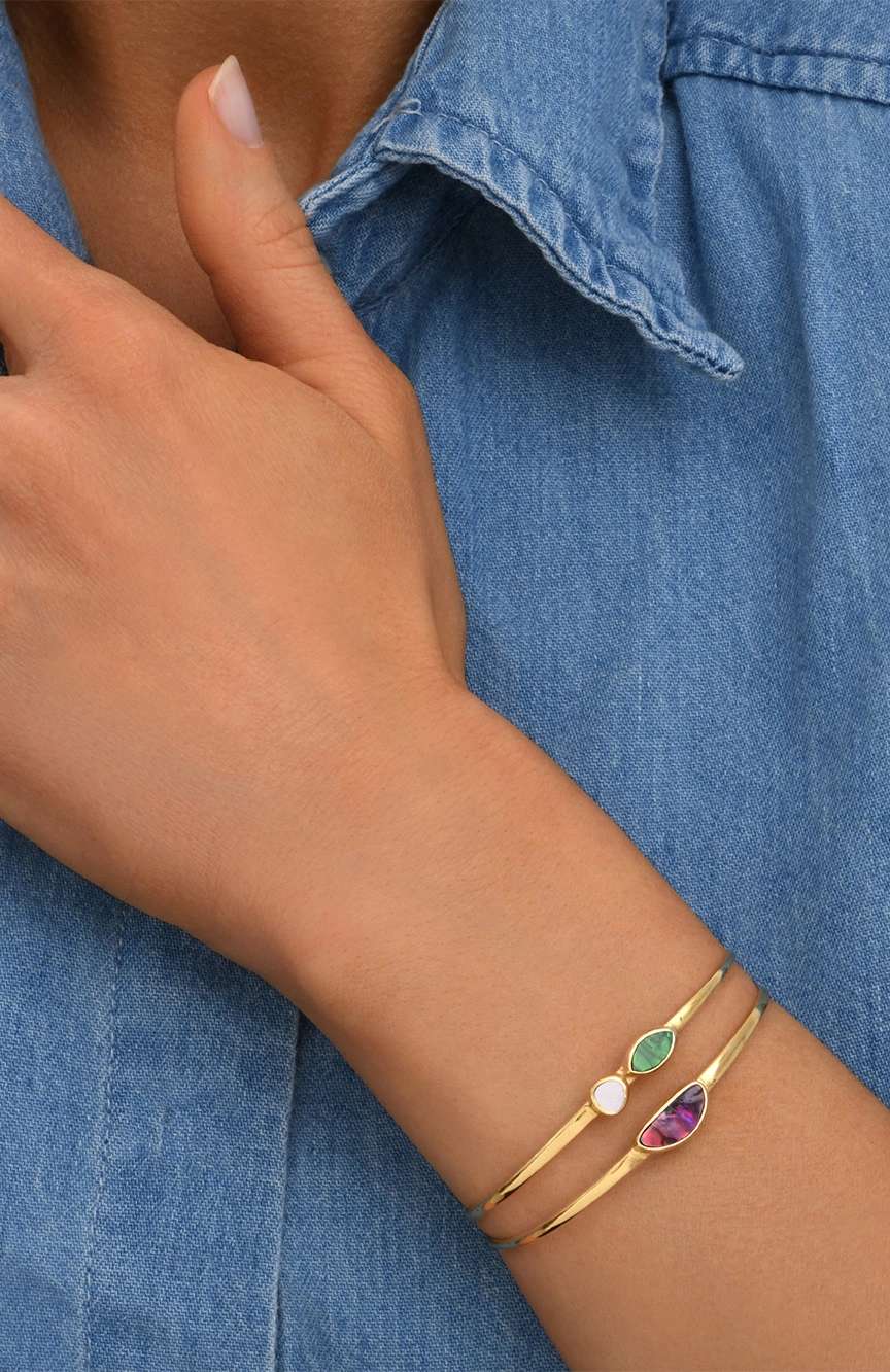ستالايت Mop And Green Paua Nacre Bracelet