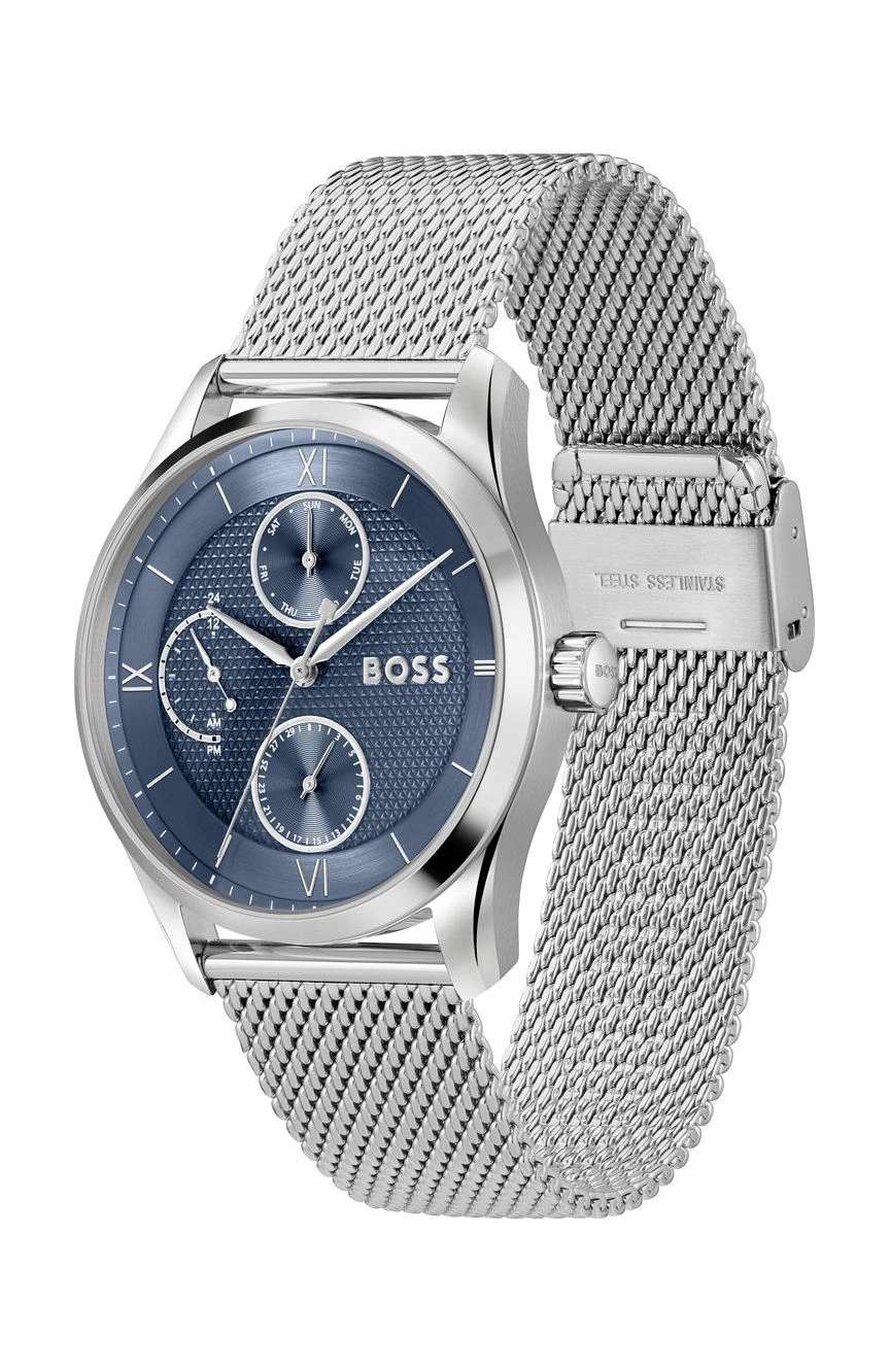 بوص ساعة بوص للرجال برينسيبل ماستر مستديرة بسوار من الفولاذ المقاوم للصدأ مقاس 41 مم