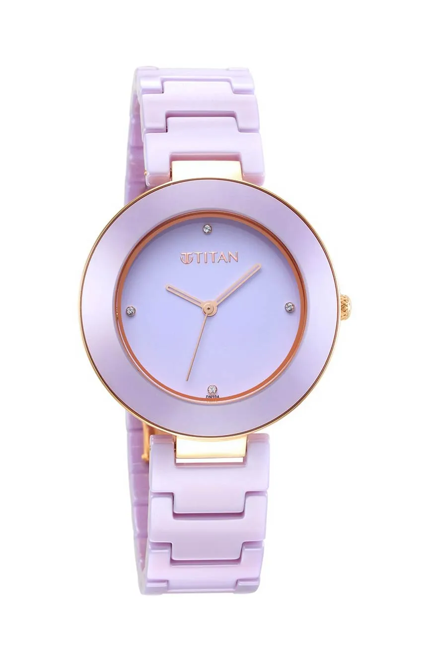 

Titan | Titan Purple Ceramics Purple Dial Analog Ceramic Strap watch for Women