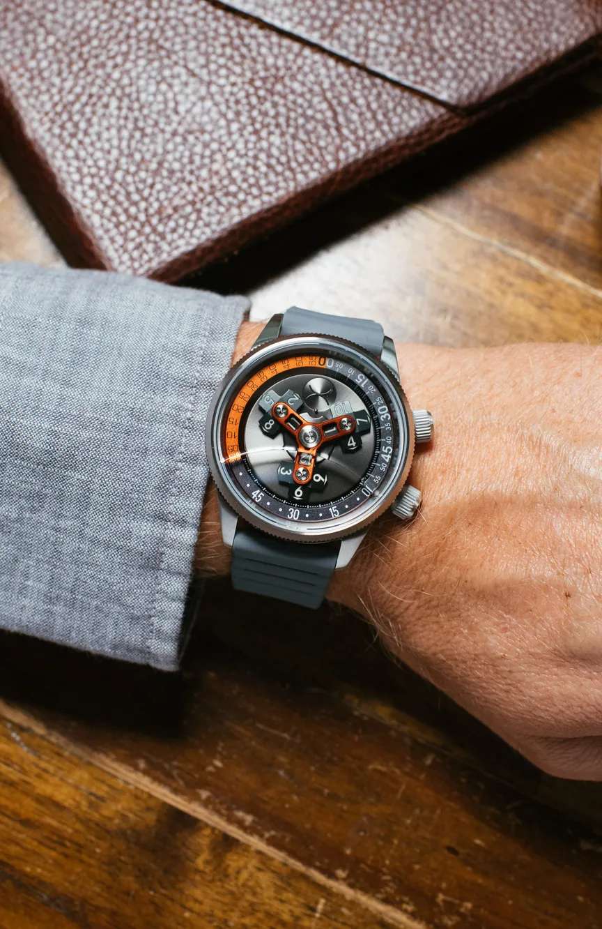 Xeric Vendetta II Automatic Wandering Hour Gray Orange