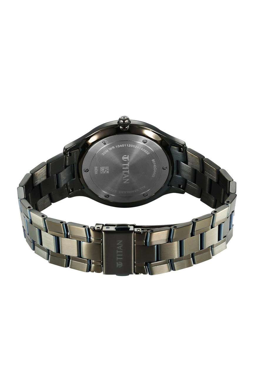 Titan Clasique Slim Quartz Analog with Date Brown Dial With Two Toned Color Stainless Steel Strap Watch For Men