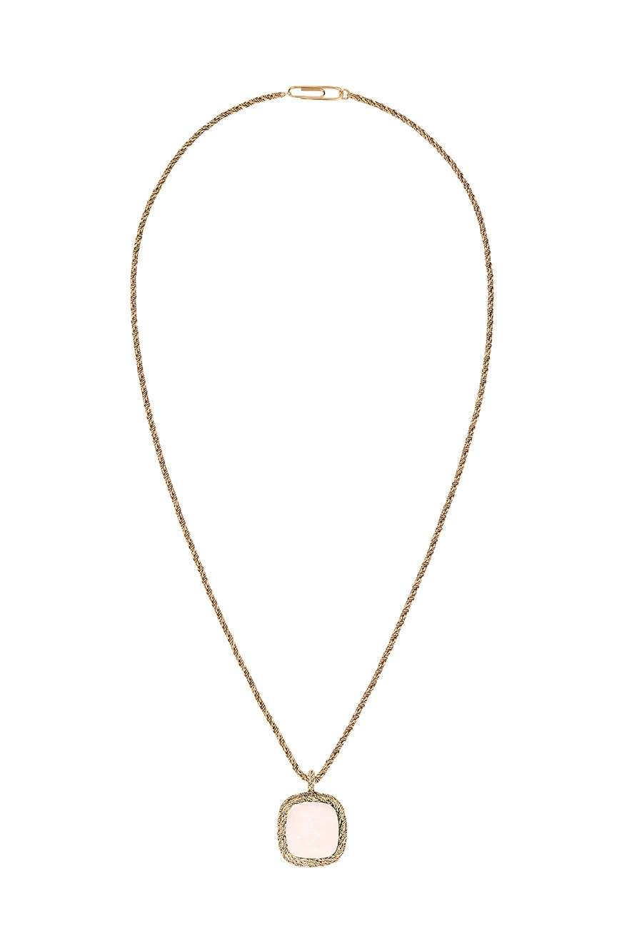 Aurelie Bidermann Miki Pink Quatrz Necklace