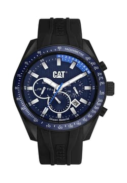 Cat ساعة كوارتز بسوار سيليكون للرجال