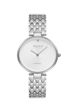 Obaku ساعة كوارتز بسوار ستانلس إستيل للنساء