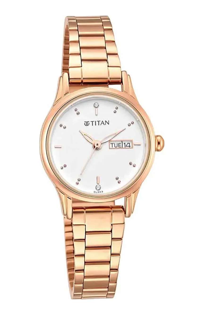 Titan Women's Lagan Watch: Rose Gold Accents & Refined Elegance