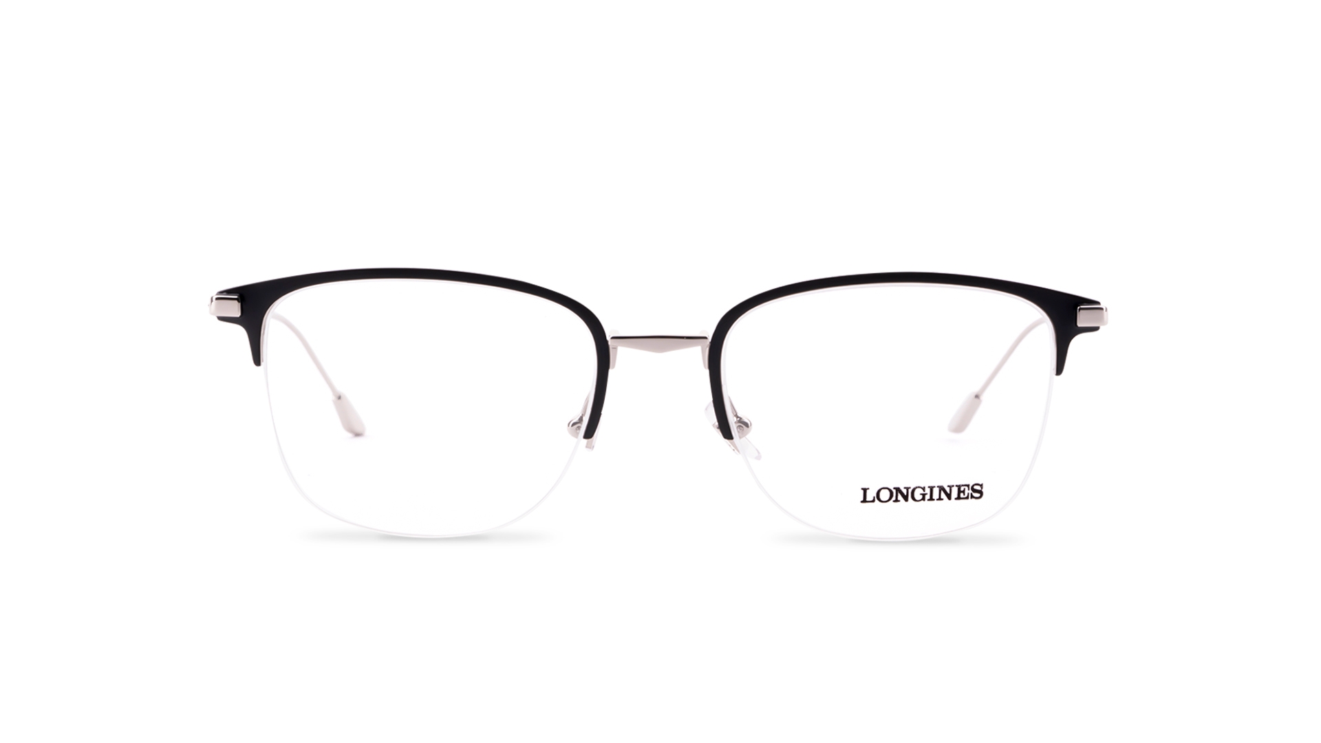 Longines Men Browline Matte Dark Brown Eyeglass RivoliShop