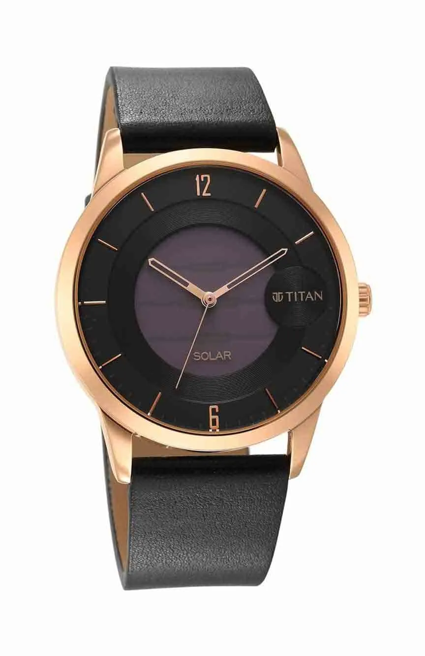 

Titan | Titan Quartz Multifunction Black Dial Leather Strap Watch for Men