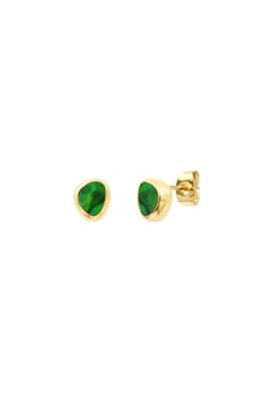Satellite Stud Earrings In Paua Green Mop