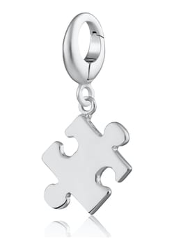 Lily Charmed Silver Jigsaw Charm