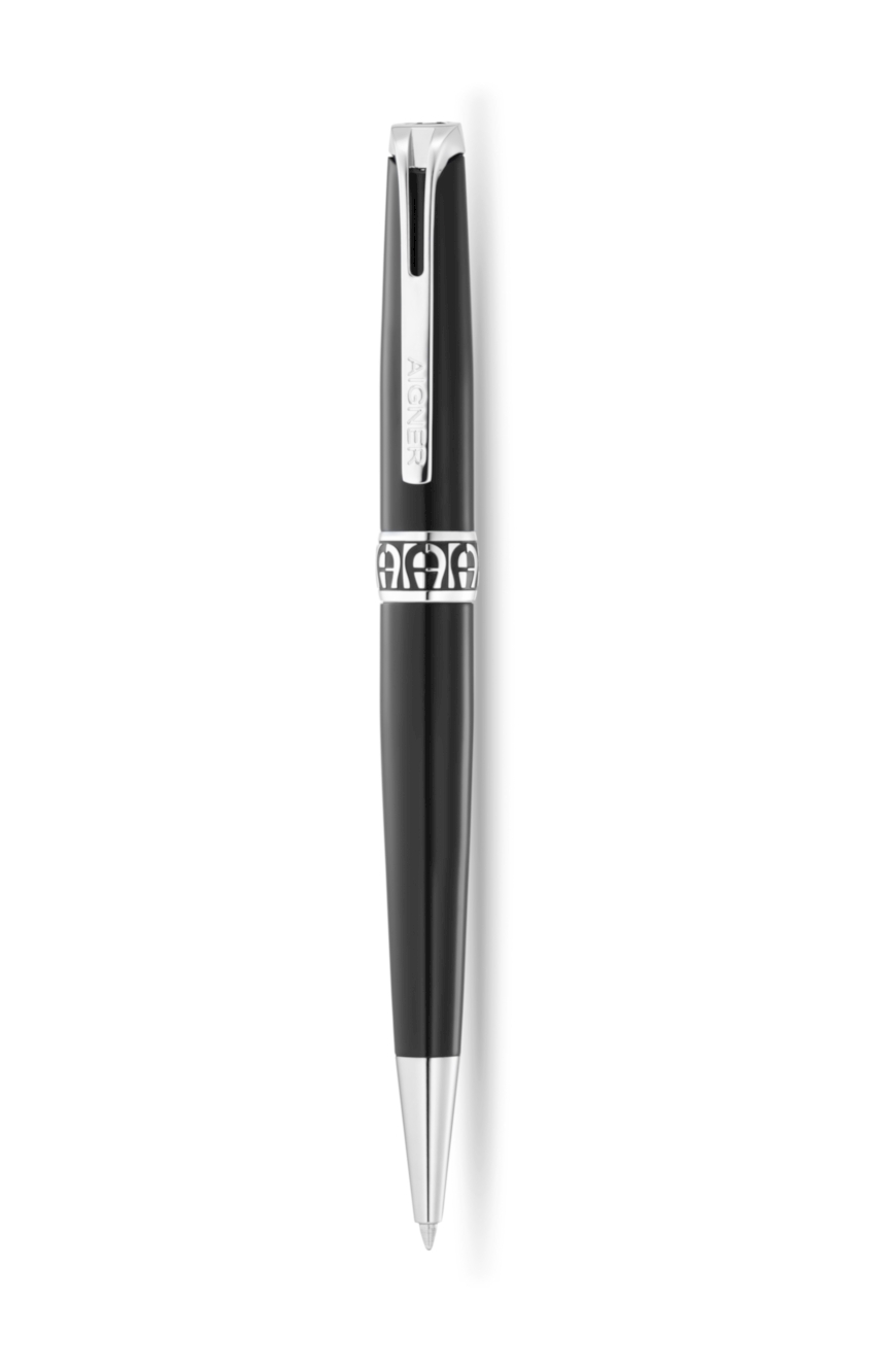 Aigner Metal Ballpoint Pen Matt Black and Silver RivoliShop