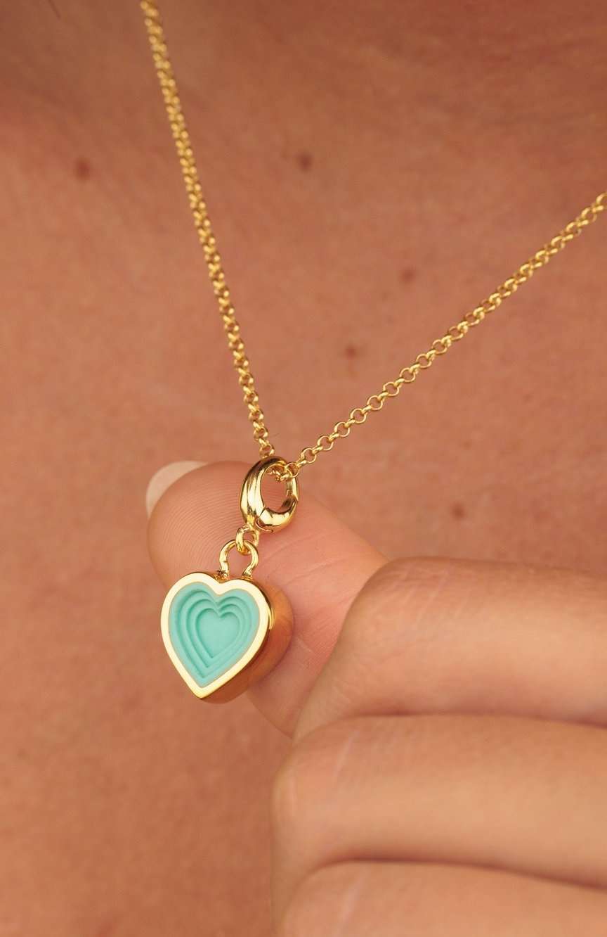 Lily Charmed Gold Plated Geometric Heart Charm