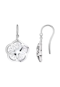 OMEGA EARRING 18K WHITE GOLD MOTHER OF PEARL