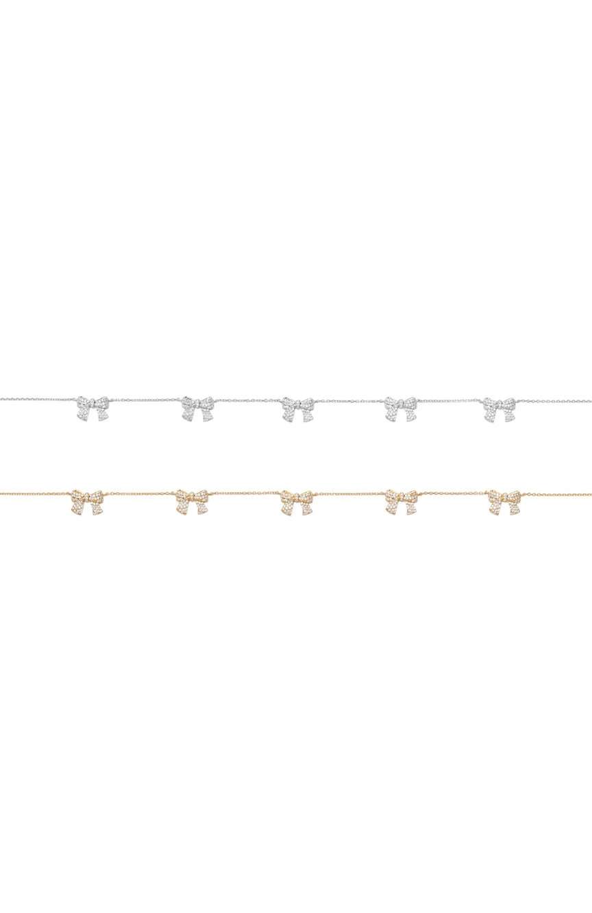 Numbering Pave Ribbon Necklace